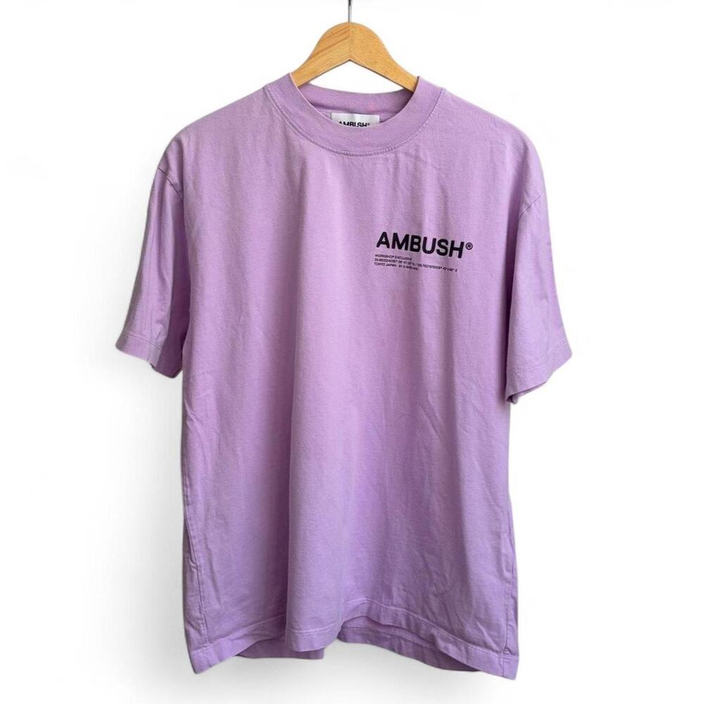 Ambush Pink Pastel Jersey Workshop Tee Mens M Designer Streetwear Japan